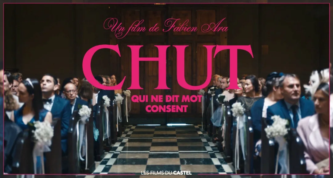 Visuel de Chut : la salle de mariage, sous le titre et la mention « Qui ne dit mot consent ».